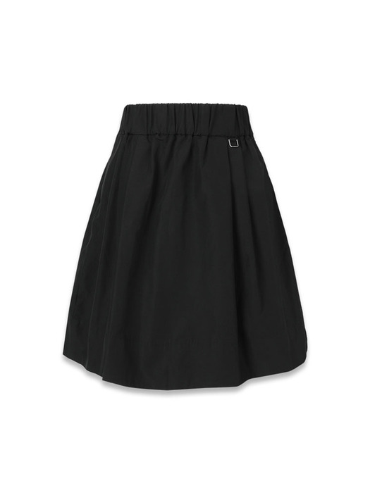 balloon zipper skirt black