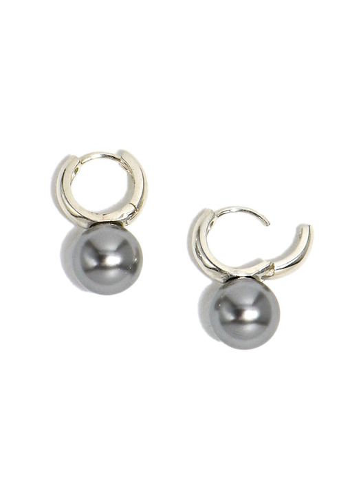 Gray Swarovski Ring Silver Earring Ie331 [Silver]