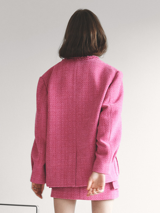 [단독] Anubis Tweed Jacket_Pink