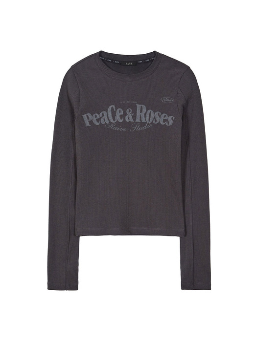 Peace & Rose Graphic T-shirt in D/Grey VW3AE100-13