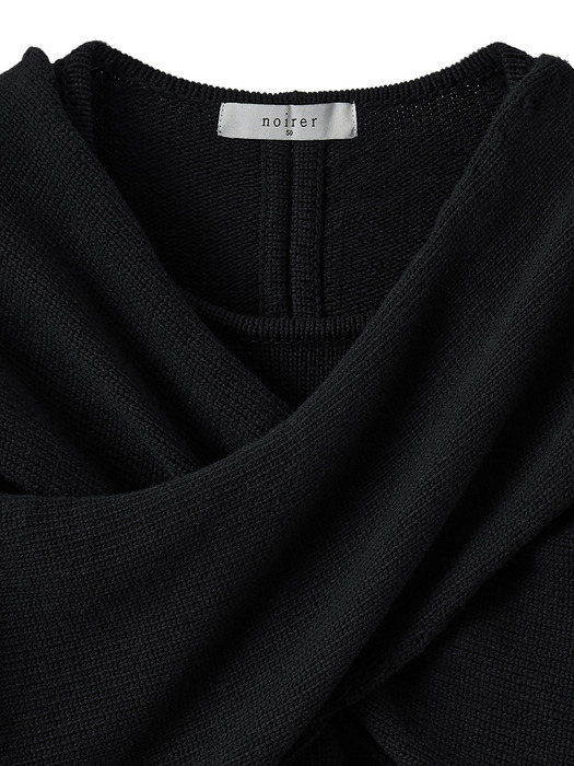 드레이프 레이어드 스웨터 (블랙)