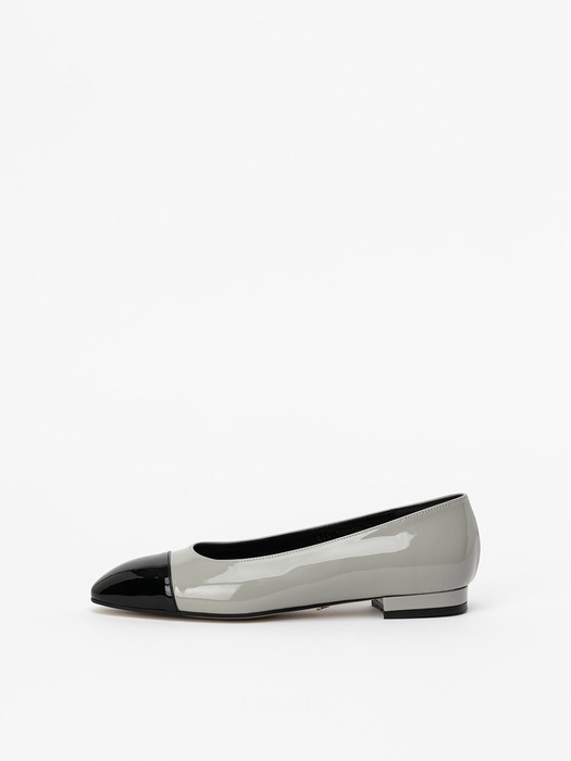 ROSSIE FLAT SHOES in LONDON FOG PATENT