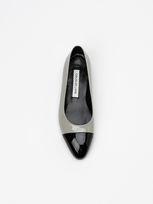 ROSSIE FLAT SHOES in LONDON FOG PATENT