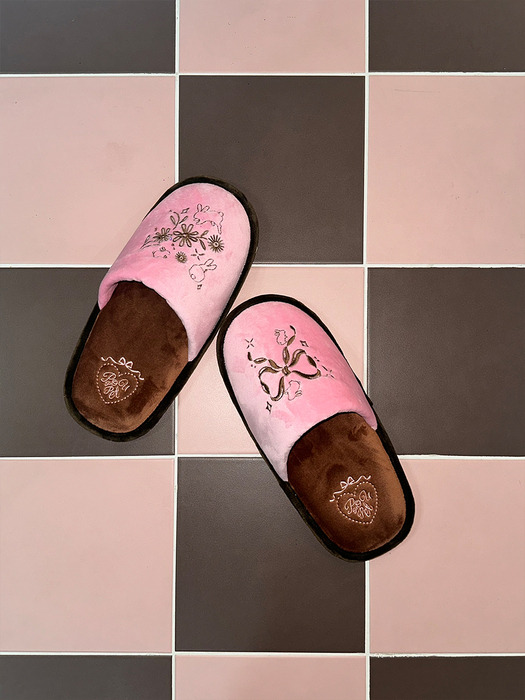 Cutie Bunny Room Shoes (Pink)