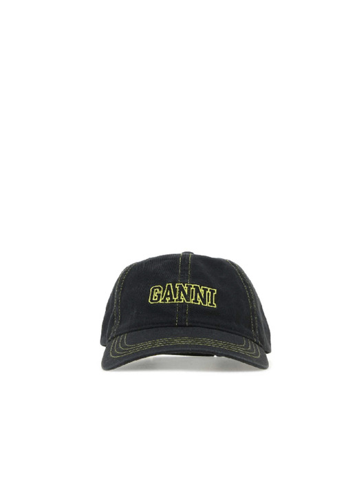 EMBROIDERED LOGO ORGANIC COTTON CAP A5267 099 BLACK