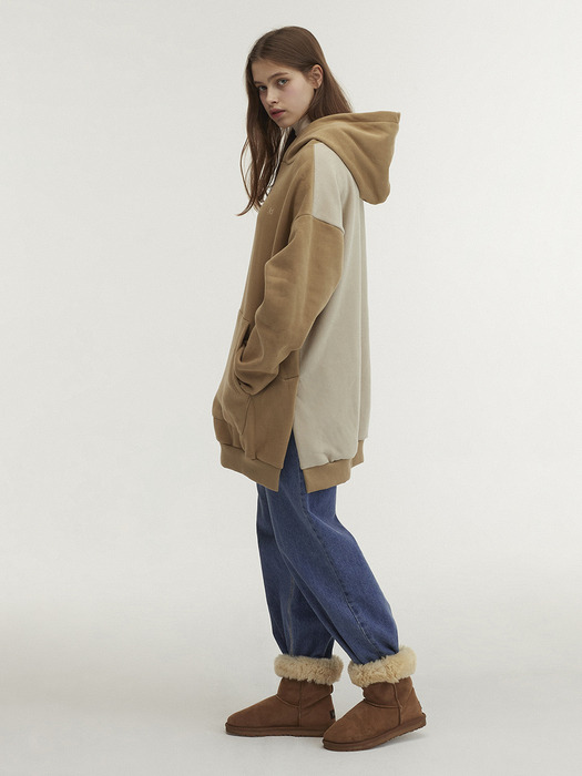 Napping Hood Long Sweatshirt_Beige