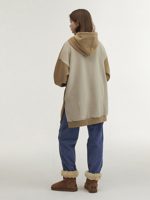 Napping Hood Long Sweatshirt_Beige