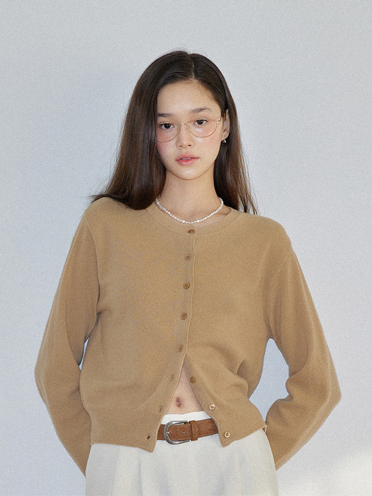 BASIC WOOL CARDIGAN (BEIGE)