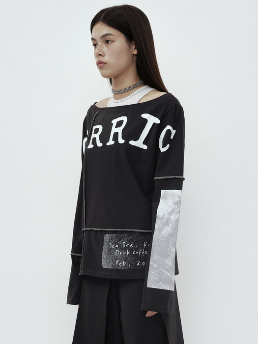 GRAPHIC LOGO TOP / CHARCOAL