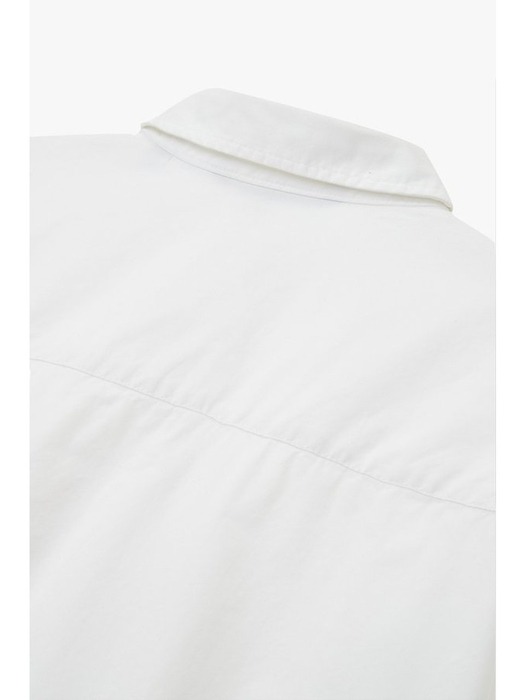 AX 여성 투 포켓 루즈핏 크롭 셔츠(A424120006)화이트