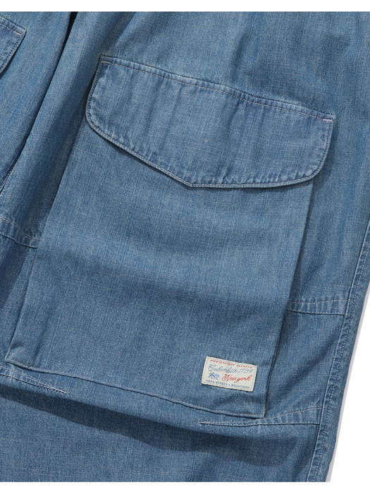 SL-LABEL DENIM WIDE FIT BALLOON PANTS 라이트데님
