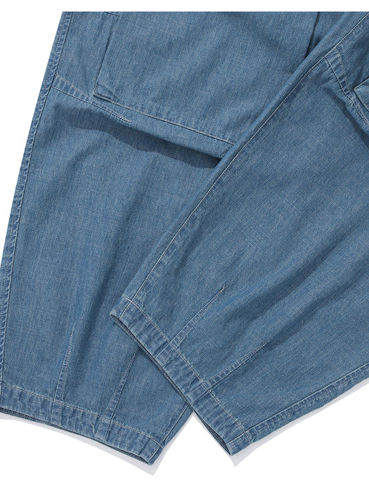 SL-LABEL DENIM WIDE FIT BALLOON PANTS 라이트데님