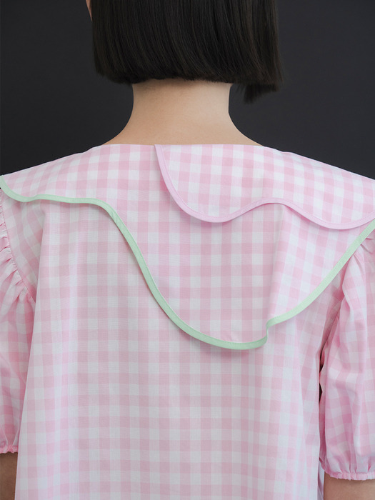 DANA Gingham Blouse - Pink