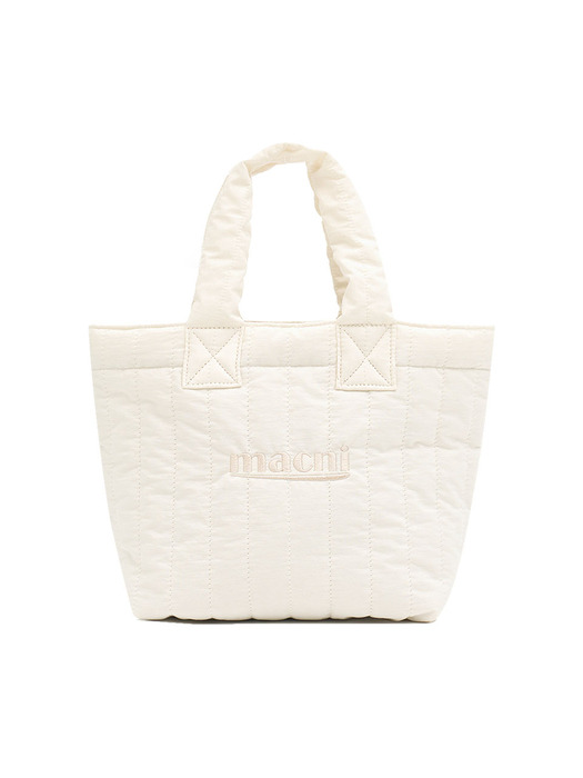 QUILTED MINI TOTE BAG_IVORY