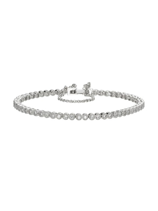 Cubic Single-line Tennis Bracelet - Silver