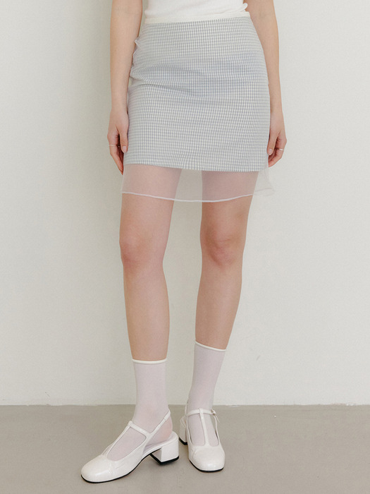 무어 시스루 미니 스커트 / MOORE SEE THROUGH MINI SKIRT_2colors