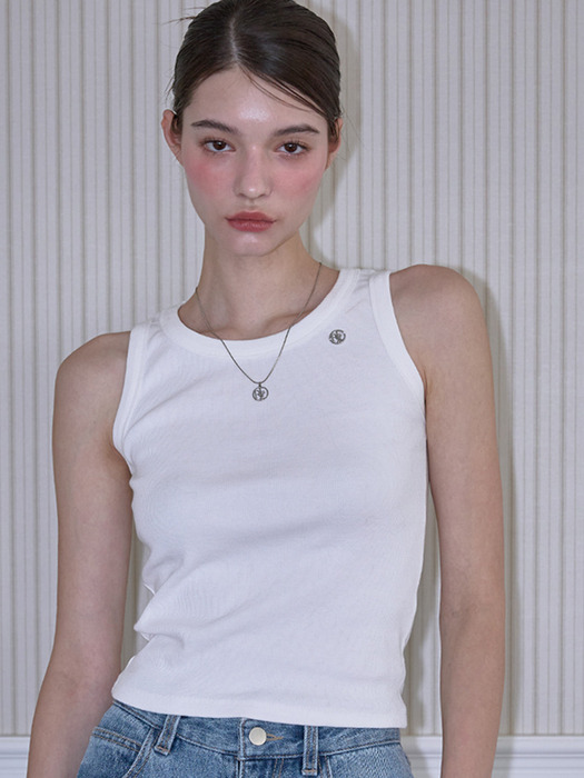 Silver Point Sleeveless [White]