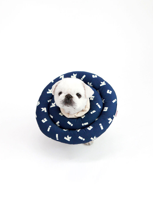 SIGNATURE LOGO DONUT NECK COLLAR-NAVY(넥카라)