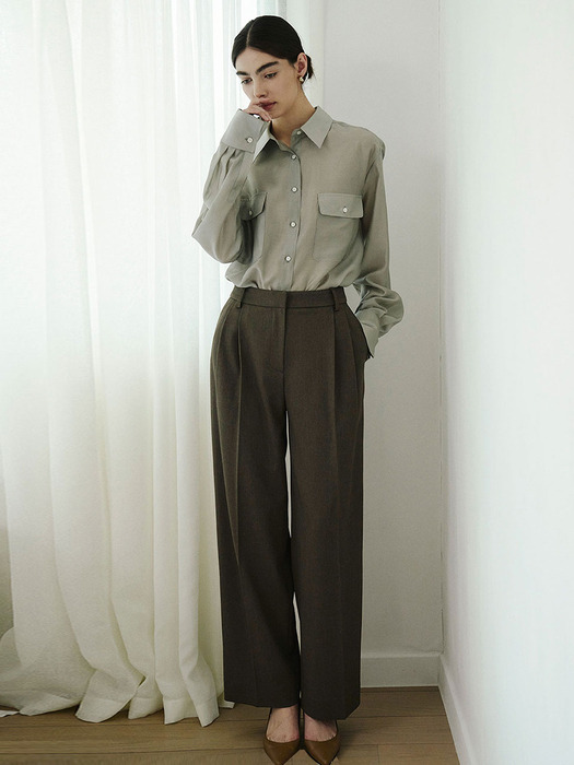 텐셀 블라우스 그린 TENCEL BLOUSE GREEN