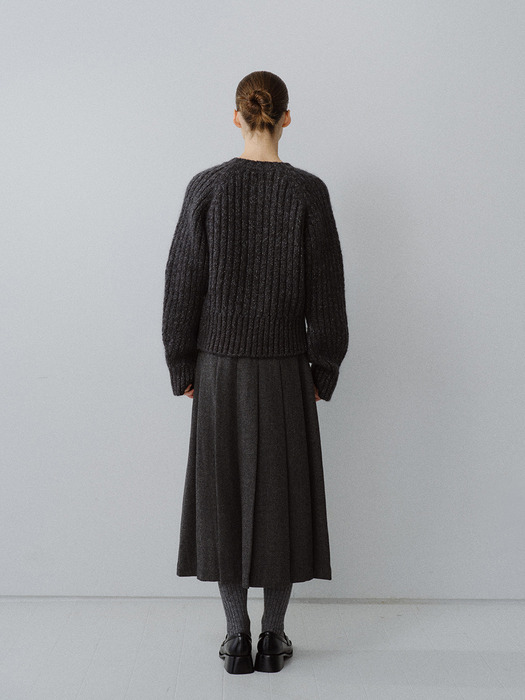 TFW CLASSIC WOOL PLEATS SKIRT_2COLORS