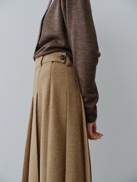 TFW CLASSIC WOOL PLEATS SKIRT_2COLORS