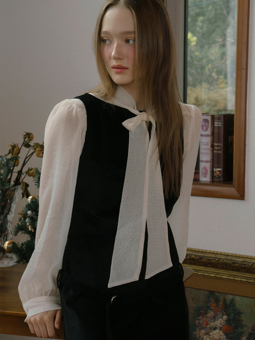 Jacquard Tie Shirt_Ivory