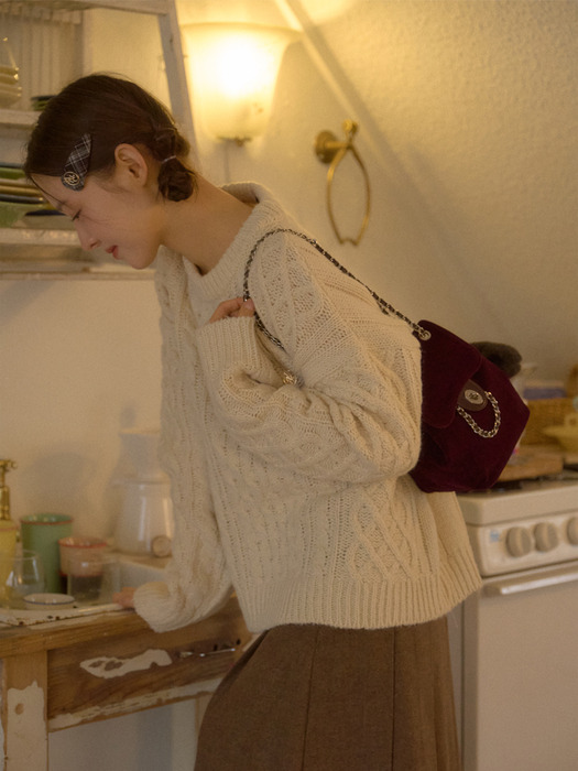 ANC CLASSIC MINI SHOULDER BAG_VELVET WINE