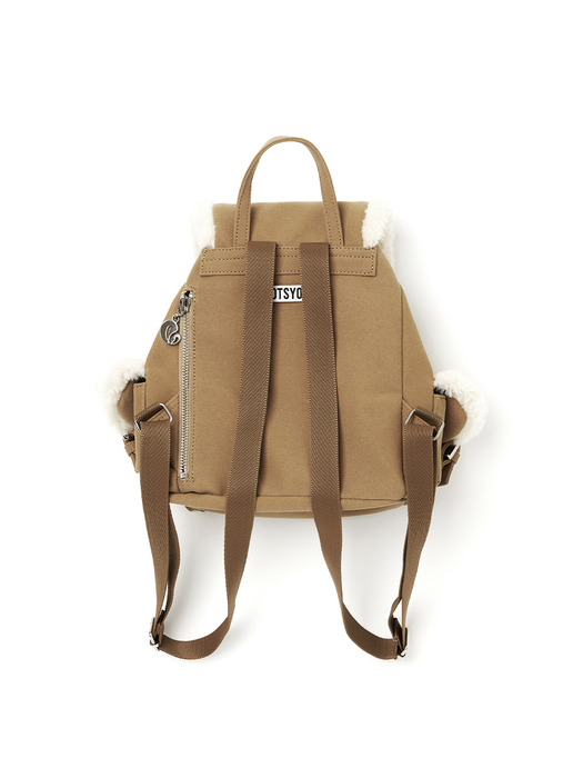 lotsyou_Nostalgia Chubby Shearling Backpack Brown