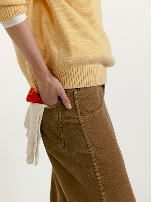 Washed corduroy pants (Vintage camel)