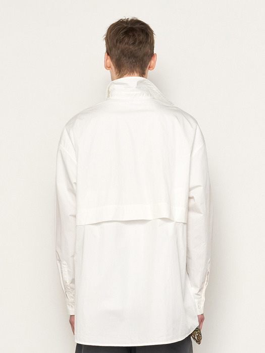 MAN 루즈핏 포켓 나일론 셔츠 [WHITE] / SBE1U03005