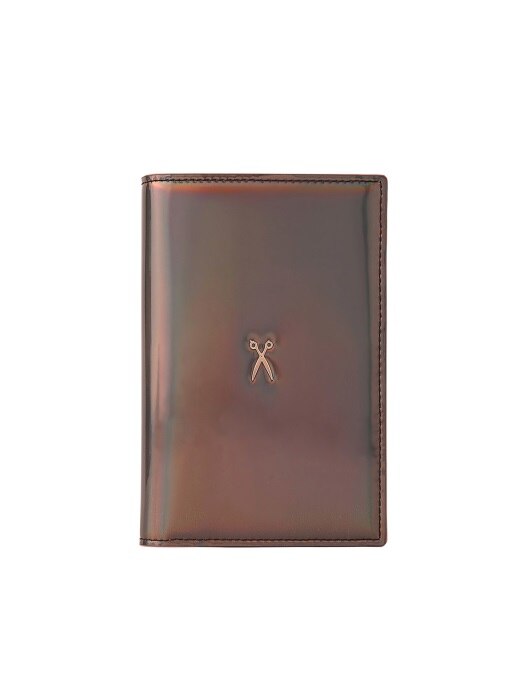 Easysafe Flap It Passport Wallet Mirror Brown