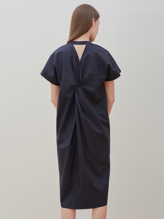 Back-twist dress-navy