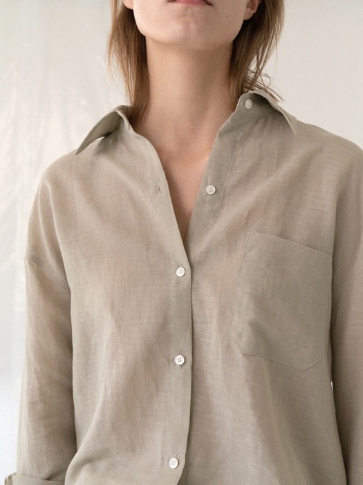19LE linen shirts (khaki)