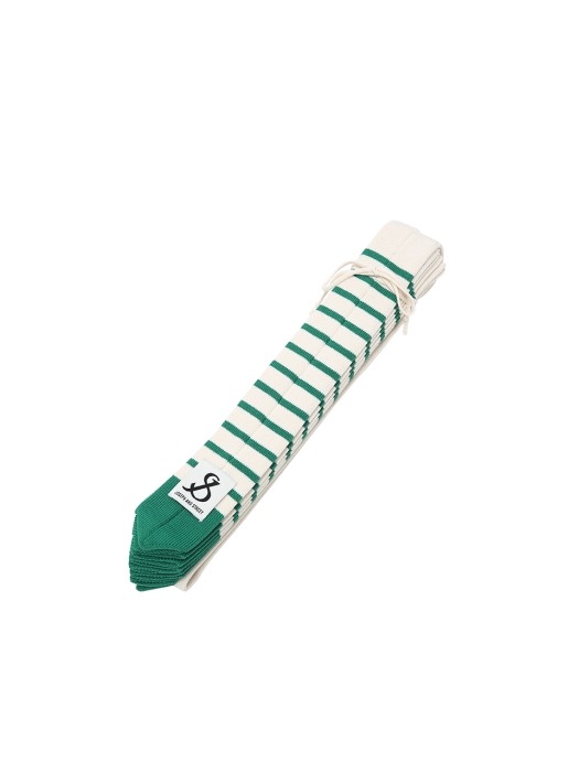 Lucky Pleats Knit M Stripe Jelly Green
