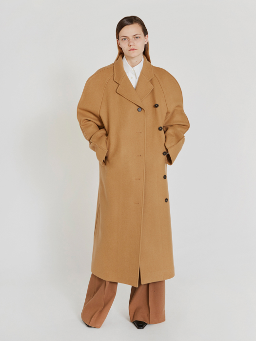 RAGLAN WOOL COAT (CAMEL)