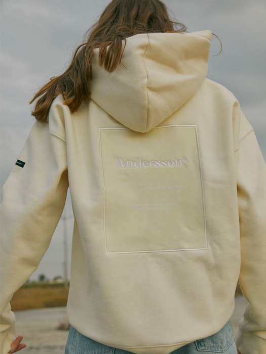 UNISEX ANDERSSON SIGNATURE PATCH HOODIE atb230u(IVORY)