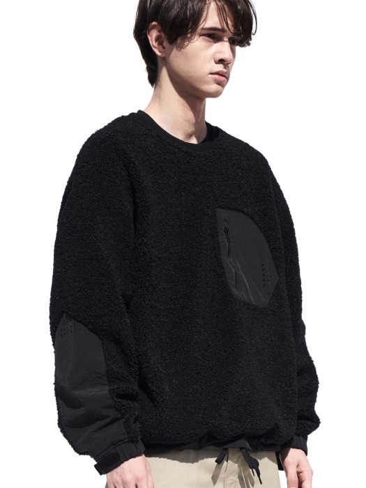 Boa Fleece Sweatshirt Black
