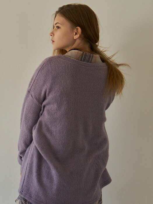 MTOF3 OVERSIZED KNIT TOP(VIOLET)