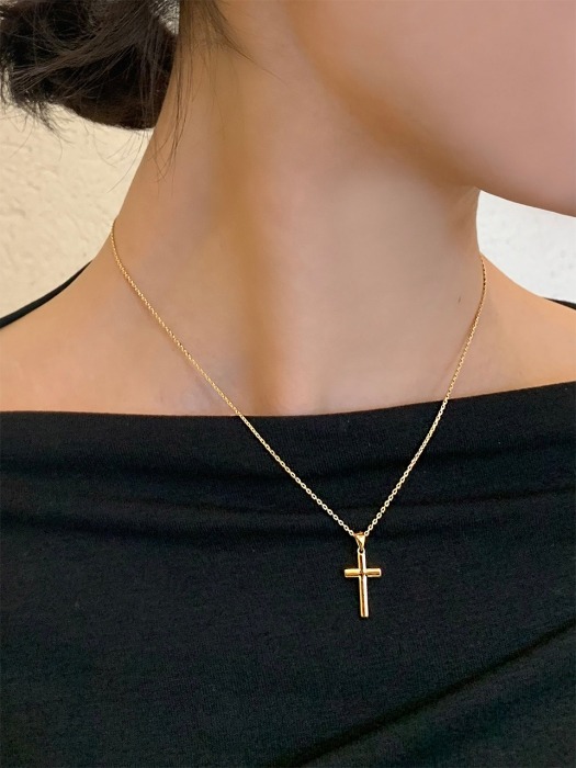 Cross Silver 42cm Necklace