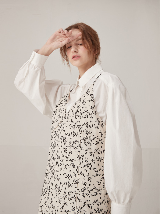 Volume oversized shirts - White