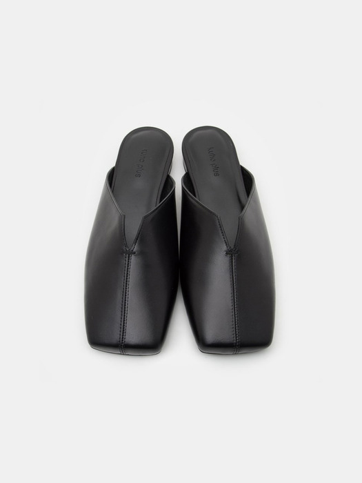 Square Toe Leather Bloafer - Black (KE02K2M015)