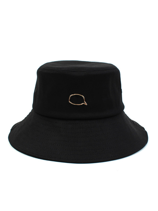 Gold Bubble Over Bucket Hat Black 오버버킷햇
