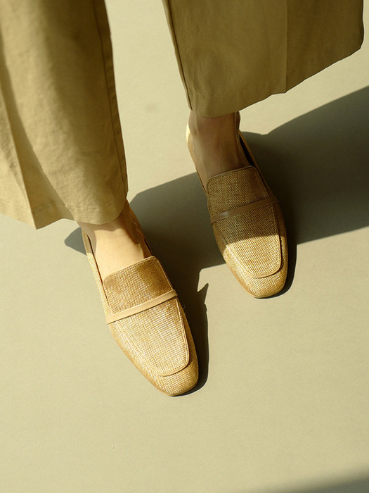 Fouchon Loafers in Natural Straw