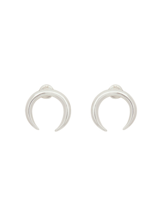 Silver Horn Earrings