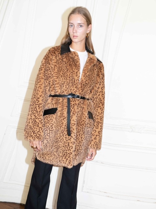[19FW] SAINT OUEN oversized coat_Leopard
