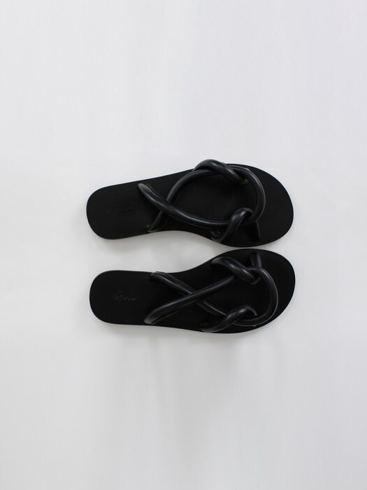  tie sandal (black)