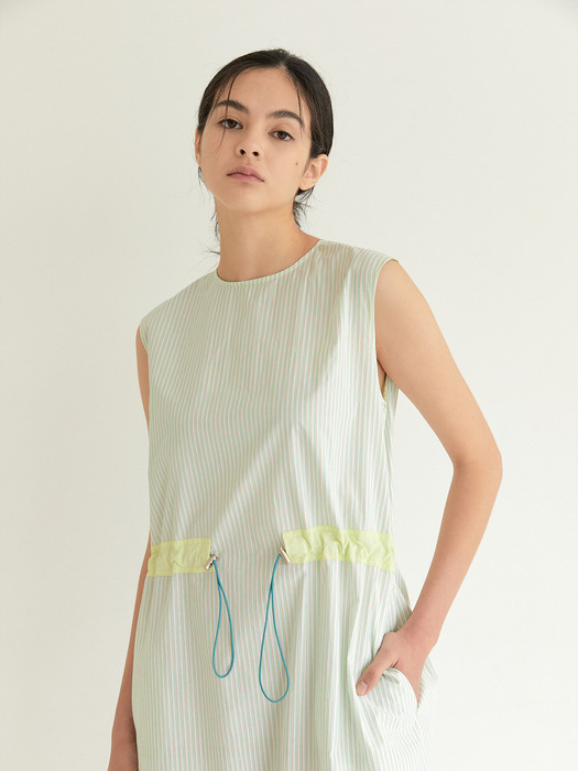 String Sleeveless Dress_L.Green