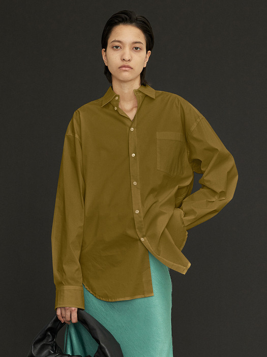 Traditional Wind Shirt New Fit_Olive Green