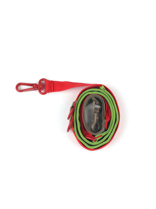 Pony Webbing Twoway Leash Red/Green