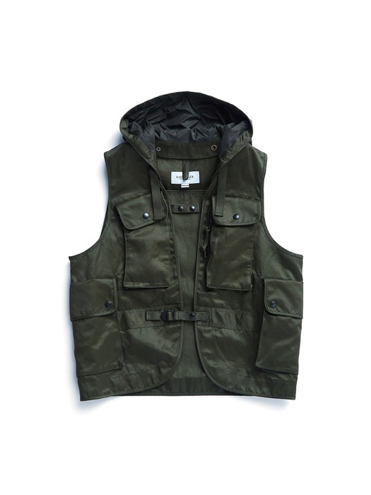 JERKIN VEST / OLIVE TWILL